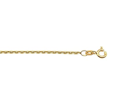 YO&NO - Ketting - Goudkleurig -  Anker gediamanteerd -  1,6 mm - 42 cm - Double 10/000