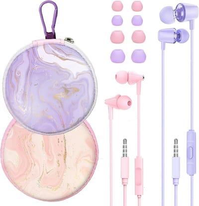 Esthetische Oordopjes - Bedrade Hoofdtelefoon - School Muziek - Met Schattig Hoesje - 10.5 x 8.3 x 6.9 cm