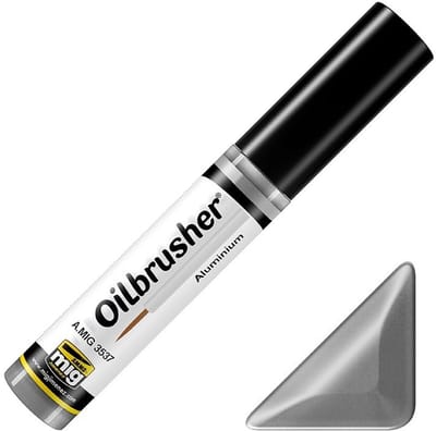 AMMO by Mig Jimenez Hobbyverf Enamel verf - MIG 3537 Oilbrusher Aluminium Oilbrusher(s) - 10 ml