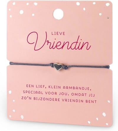 Armband - Lieve vriendin - Hartje