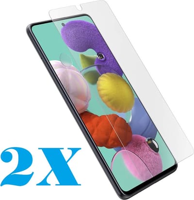 Screenprotector Glas - Tempered Glass Screen Protector Geschikt voor: Samsung Galaxy A51  / A51 5G - 2x