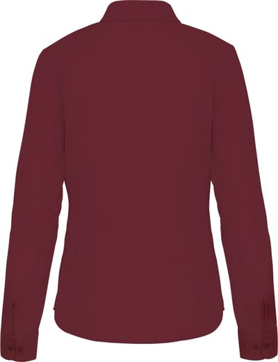 Kariban Overhemd in onderhoudsvriendelijk polykatoen-popeline dames K549 - Wine - 3XL