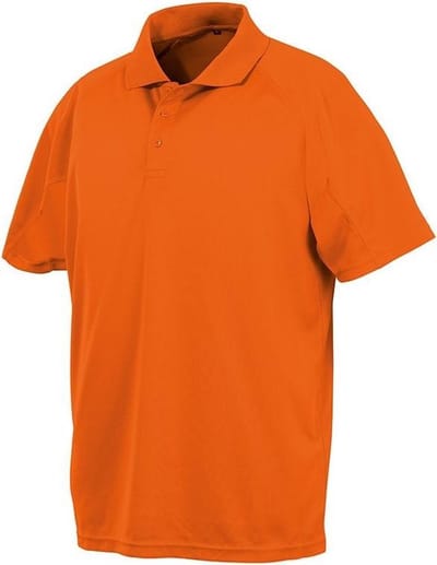 Spiro Unisex Volwassenen Impact Performance Aircool Polo Shirt (Flo Oranje)