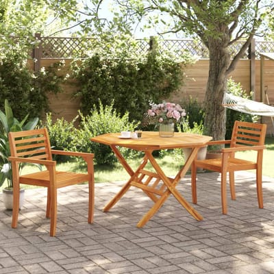 vidaXL - Tuinstoelen - 2 - st - 59x55x85 - cm - massief - acaciahout