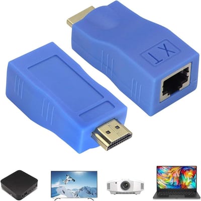 Audiovisuele Zender - HD Videozender Ontvanger - Vergaderruimte Uitbreiding - 30 Meter Bereik - 6 x 3 x 3 cm