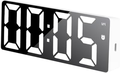 Digitale Wekker - Nachtkastklok LED - Wakker Worden - Dubbele Alarm Instelling - Groot LED Scherm - Wit