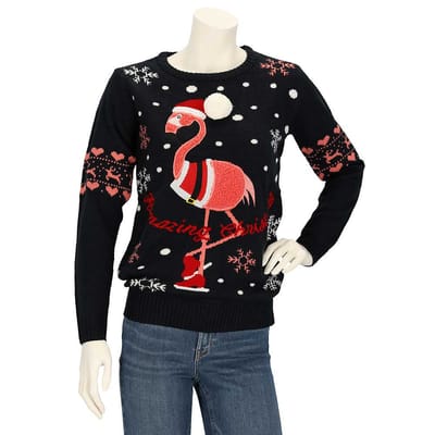 Morethansocks - Foute kersttrui dames - Gebreid - kerstrrui dames - kerstrui - Flamingo - Amazing christmas - kersttruien - kerst trui