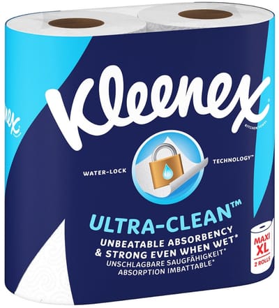 Kleenex - Keukenpapier - Ultra Clean - Maxi XL - Absorberend - 2 Rollen