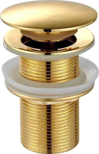 Moderne pop-up kraan stop, kraan veer stop, wastafel en wastafel universele afvoer fittingen messing, roestvrij staal, goud-Afvoer voor gootsteen met overloopgat, sleufvormige pop-up veerplug