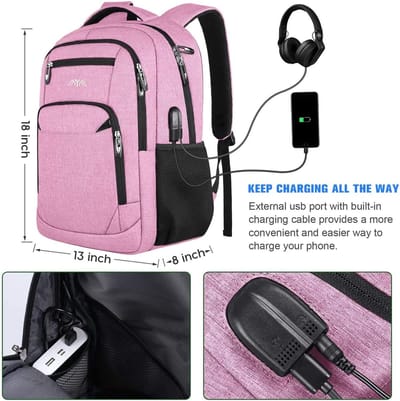 heel mooie rode,Schoolrugzak jongens meisjes tiener, rugzak school laptop rugzak f¨¹r heren dames daypacks business rugzak,rose met USB, rode, 15,6