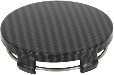 Dailygoods- Wielcentrum Duurzaam 60 mm - Hub Caps - Voertuig Accessoire - Zwart - Carbon Fiber Patroon - Bescherming tegen Stof en Vuil - Wielkap