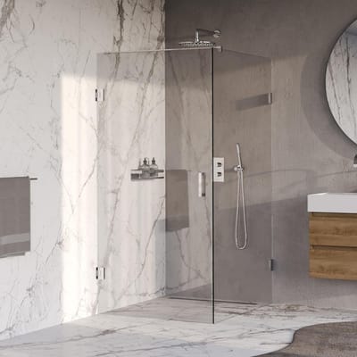 Brauer Void - Douchecabine met Draaideur - Helder Glas - 100x120x200 cm - incl. Glascoating - Chroom