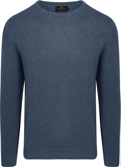 Steppin' Out Trui Merinowol Kobaltblauw - Maat S - Heren - Pullovers