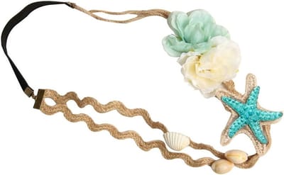 Elegante schelpen haarband voor bruiloften, bruidshaaraccessoires en strandfeesten.