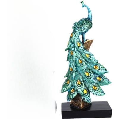 Creatieve en Modieuze Goud Blauwe Pauw Ornamenten Hars Ambachten Wijnkasten Woonkamers Huis Sfeer Decoratie Geschenken blue