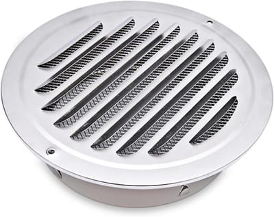 Ronde Ventilatierooster - Wandrooster Afdekking - Luchtstroom Verbeteren - Corrosiebestendig Roestvrij Staal - Standaard Maat - Zilver