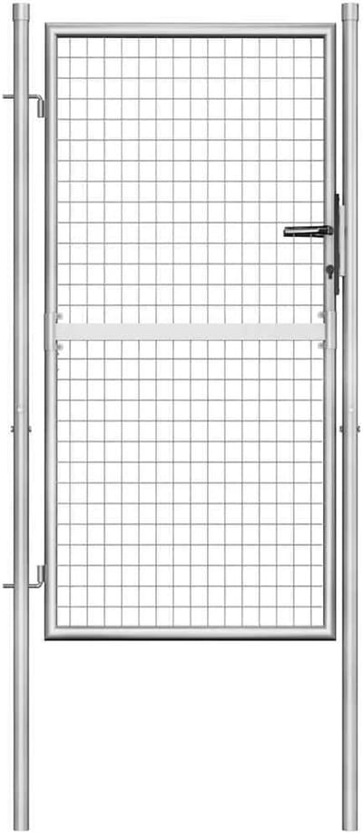 Tuinpoort Hek - Poort Deur - Tuin Afscheiden - Gegalvaniseerd Staal - 100x150 cm - Zilver