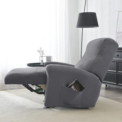 Nordic effen kleur jacquard relaxfauteuil hoes voor woonkamer stretch relaxfauteuil hoes relax lazy boy fauteuil hoes gray