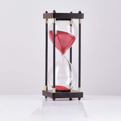 Zandloper Klok - Tijdmeter Glas - Studie Kantoor - Decoratief Ambacht - 60 Minuten - Transparant