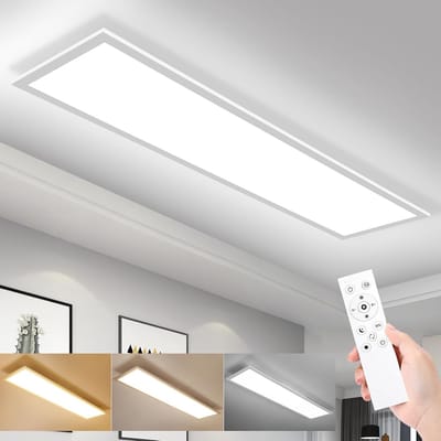 Oraymin LED Paneel Plafondlamp 100x25cm – 30W 3300lm – Dimbaar – Afstandsbediening – CCT 3000-6500K