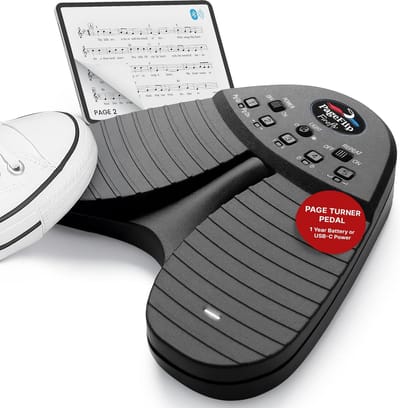 Draadloos Bluetooth USB Pedaal voor Digitaal Bladmuziek en Documenten Omslaan