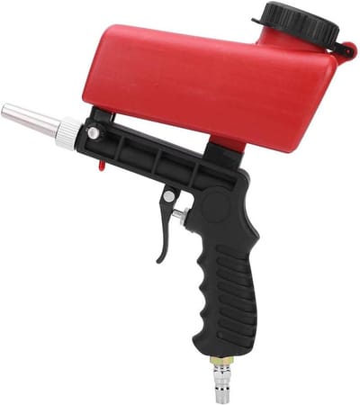 Draagbare pneumatische straalmachine voor industrieel gebruik, verstelbare handstraalgun met grote materiaalpot voor auto-onderhoud en productieprocessen