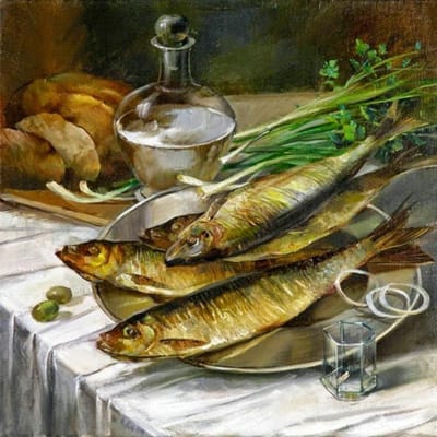 Peinture au diamant Broderie au diamant complète Poisson salé séché Mosaïque au diamant Point de croix Décoration de cuisine 30x30CM
