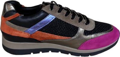 Helioform Combi Zwart fucsia, brons, blauw H sneaker (Maat - 5, Kleur - Zwart)