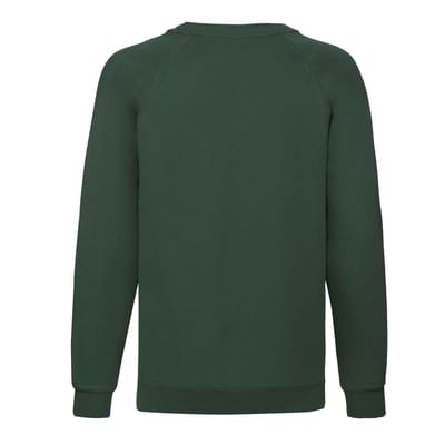 Fruit of the Loom Klassiek Raglan Sweatshirt voor kinderen/Kinderen (Fles groen)