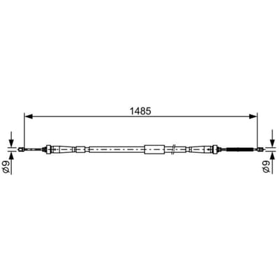 Kabel, parkeerrem BOSCH 1 987 482 637