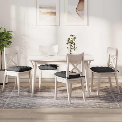 vidaXL - Zitkussens - 4 - st - Corduroy - stof - Donkergrijs - 40 - x - 40 - x - 6 - cm