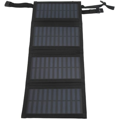 Panneau Solaire Pliable 20W 5.5V Port USB Portable Panneau Pliant Monocristallin pour Voyage en Plein Air Camping gray