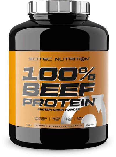 Scitec Nutrition® - 100% Beef Protein (1800 gram - Almond/Chocolate) - Amandel/Chocolade - 60 eiwitshakes - eiwitpoeder - eiwit - eiwitshakes - proteine shake - lactosevrij - glutenvrij