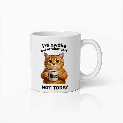 Schattige Kat Koffiemok - "Ik Ben Wakker, Maar Tegen Welke Prijs" Grappige Ochtendmok - Perfect Cadeau voor Kattenliefhebbers & Koffiefans