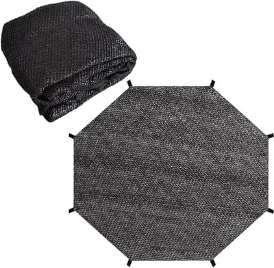 Trampoline Afdekking - Zonnescherm Net - Buiten Spelen - Ademend Materiaal - 306 cm - Zwart