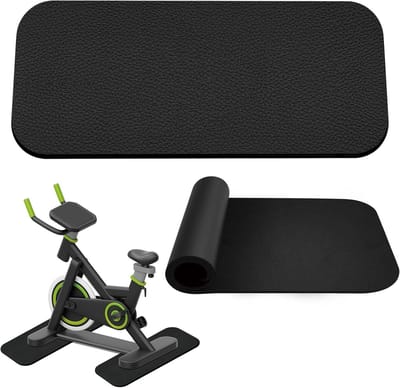 Vloerbeschermingsmatten voor fitnessapparatuur - 2 stuks, 28 x 70 cm, stootvast, geluidsisolatie, 6 mm dik, ideaal voor thuisgym en sporttoestellen