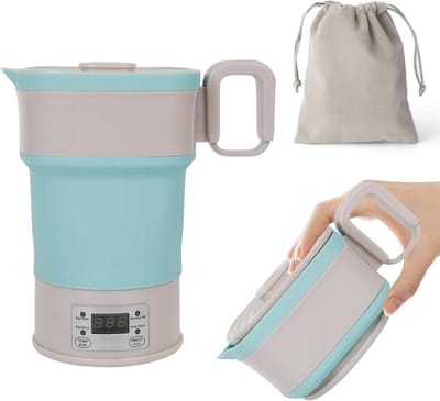 Opvouwbare Elektrische Waterkoker 800ml - Siliconen Reismodel voor Camping en Onderweg
