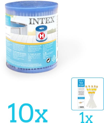 Intex Filtercartridge Type H 29007 - Filter voor filterpomp - Volumebundel - Filter - 10-delig