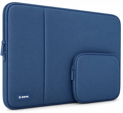 BOTC Laptophoes 15.6 inch - 2-delige Extra Vak - Laptopsleeve met Etui - Laptophoes Geschikt voor Envy x360 15inch - Laptophoes/ Sleeve - Blauw