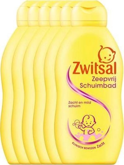 Zwitsal Zeepvrij Badschuim Baby - 6 x 200 ml - Voordeelverpakking