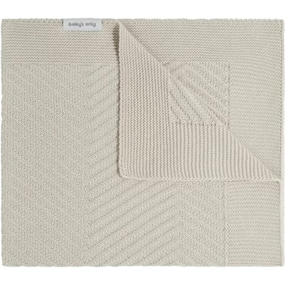Baby's Only Ledikantdeken Grace - Baby deken met visgraat motief - Babydeken uit katoen en acryl - 6 tot 36 maanden - Warm Linen - 100x135 cm