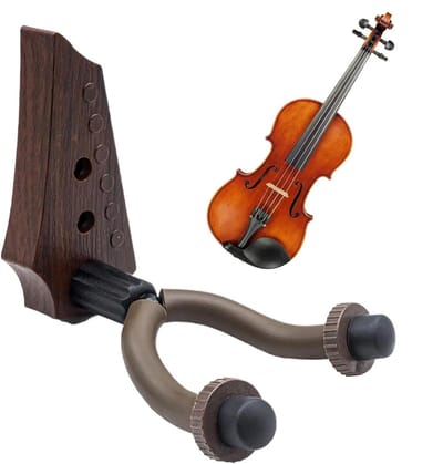 Ukelele muurbeugel - Gitaarhaak viool - Instrumenten ophangen - Veelzijdig stabiel ontwerp - 14 x 9 cm - Zwart