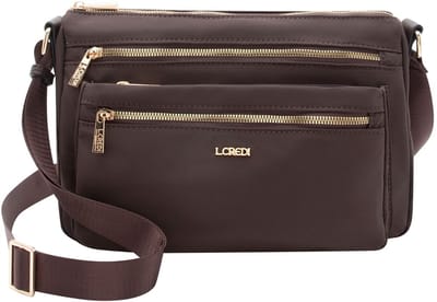 L.CREDI schoudertas Odeta Crossbody Bag Chocolate donkerbruin