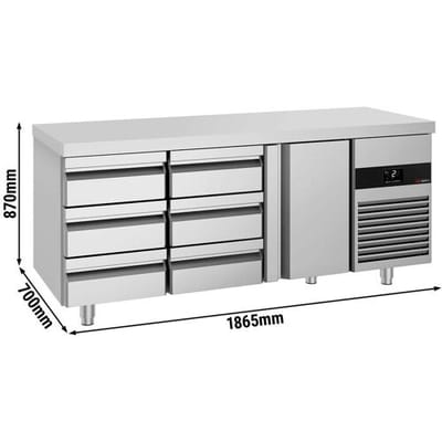 GGM Gastro Kühltisch PREMIUM - 1865x700mm - mit 1 Tür - 6 Schubladen
