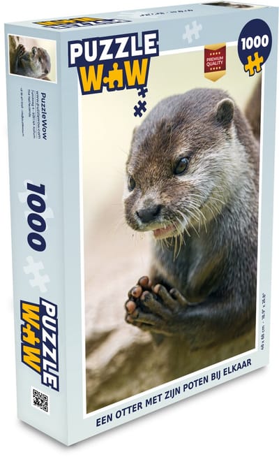 Puzzel Een otter met zijn poten bij elkaar - Legpuzzel - Puzzel 1000 stukjes volwassenen