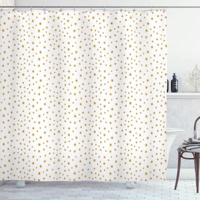 ABAKUHAUS Sterren Douchegordijn – 175x180 cm – polyester, waterafstotend