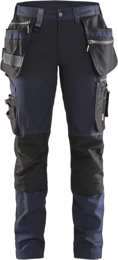 Blaklader Dames werkbroek met stretch 7115-1343 - Donker marineblauw/Zwart - C50
