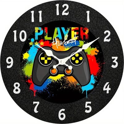 Vavida Klok - Controller Ø 30 cm - Analoog - Wandklok - Game - Gamen - Player - Kinderkamer - Tienerkamer - Goede Kwaliteit