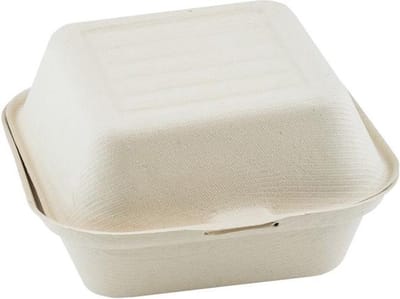 Hamburgerbox - suikerriet - 150 x 150 x 84 mm - 200 stuks