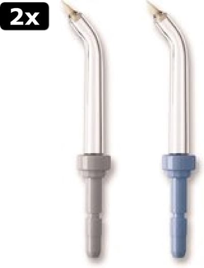 2x Waterpik PP-100 Pik-Pocket Tips - Opzetstukken Voor Waterflossers - 2 Stuks - Zilver